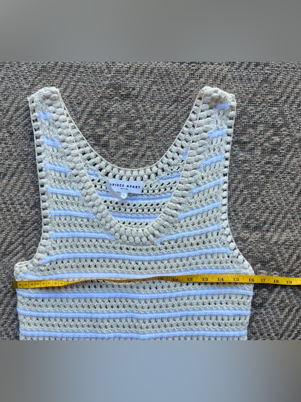 Apiece Apart Crochet Knit Tunic Mini Dress Cream Womens Size M - Picture 2 of 6